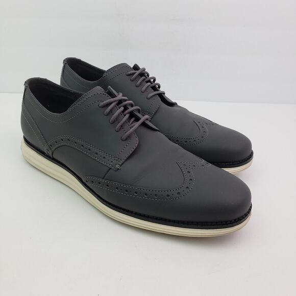 Cole Haan Original Grand Mens Size 10 Gray Leather Wingtip Oxford Shoes C30025 main image 8